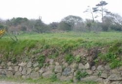 Talus mur sur la commune de Plougrescant